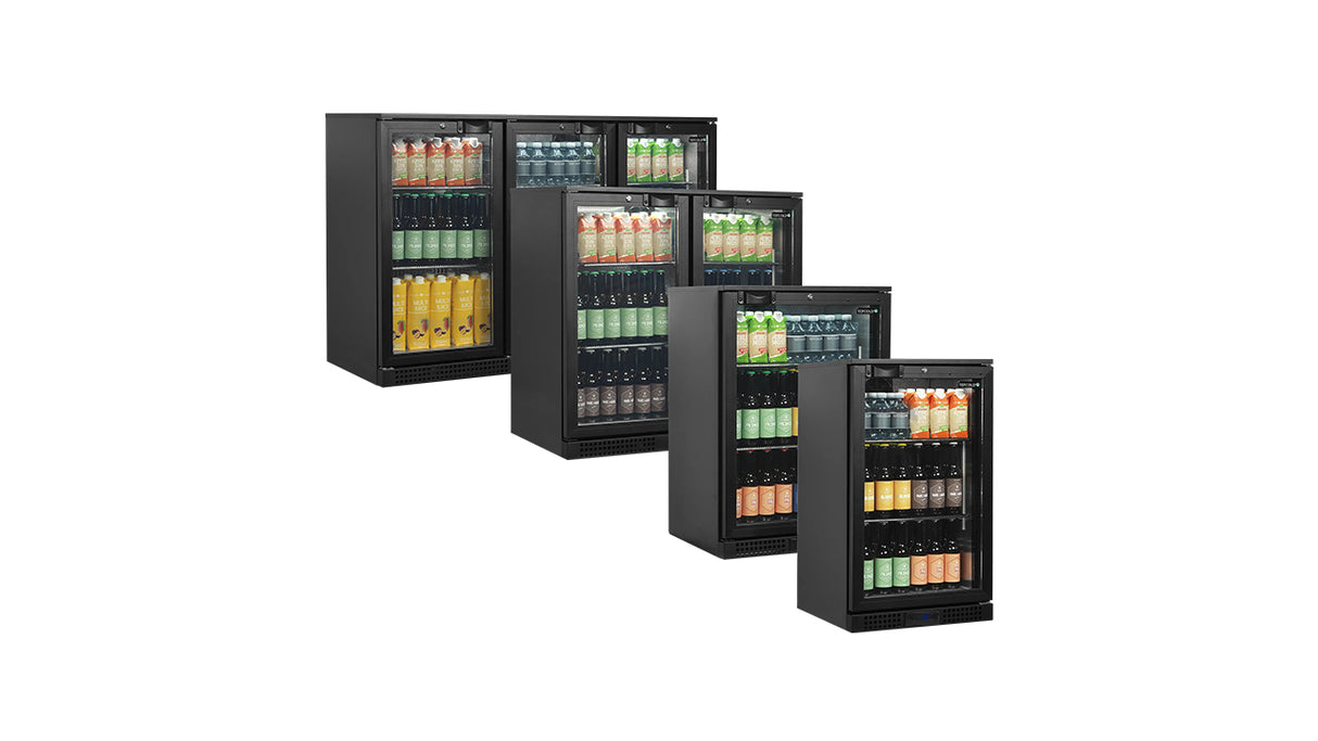 Arrière de Bar Réfrigéré 3 Portes Vitrées – BA31H (311 L, Noir, Classe Énergétique B)