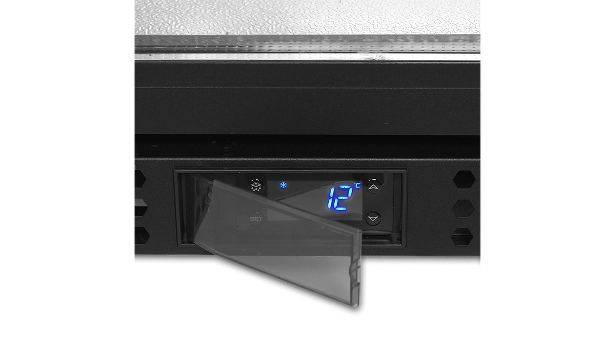 Arrière de Bar Réfrigéré 2 Portes Coulissantes – BA21S (196 L, Noir, Classe Énergétique A)