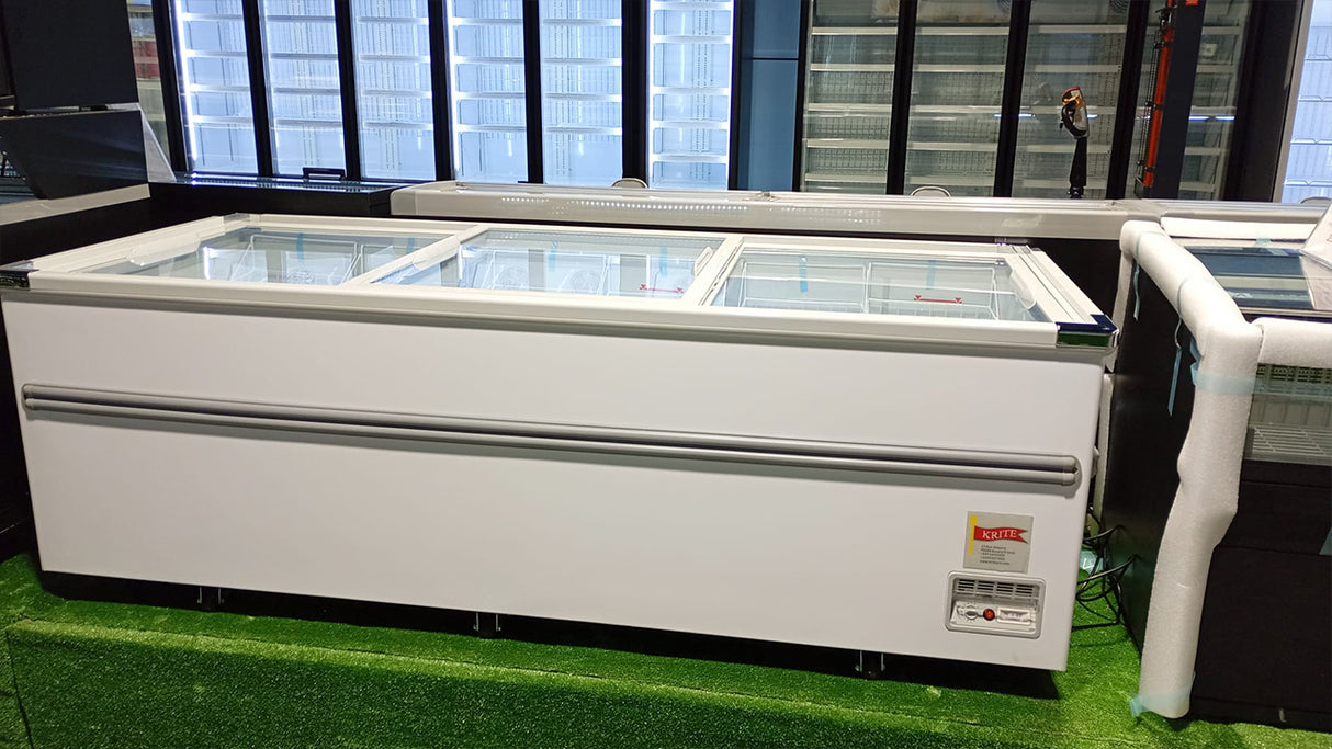 Congélateur Coffre Commercial à Vitres Coulissantes – Grande Capacité