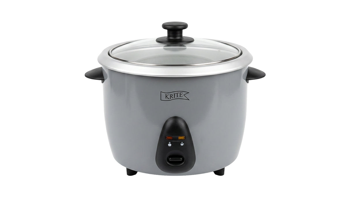 KRITE Cuiseur de Riz Électrique 3-en-1 avec Panier Vapeur et Couvercle en Verre