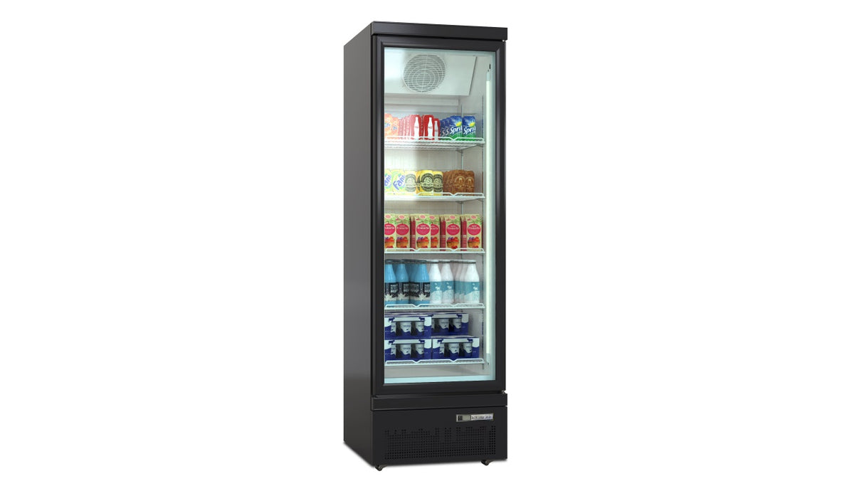 Vitrine Réfrigérée de Luxe à Montage Supérieur / Inférieur – Noir / Blanc – Porte Simple