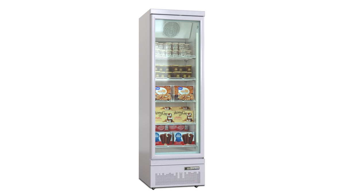 Vitrine Congélateur de Luxe à Montage Supérieur / Inférieur – Noir / Blanc – Porte Simple