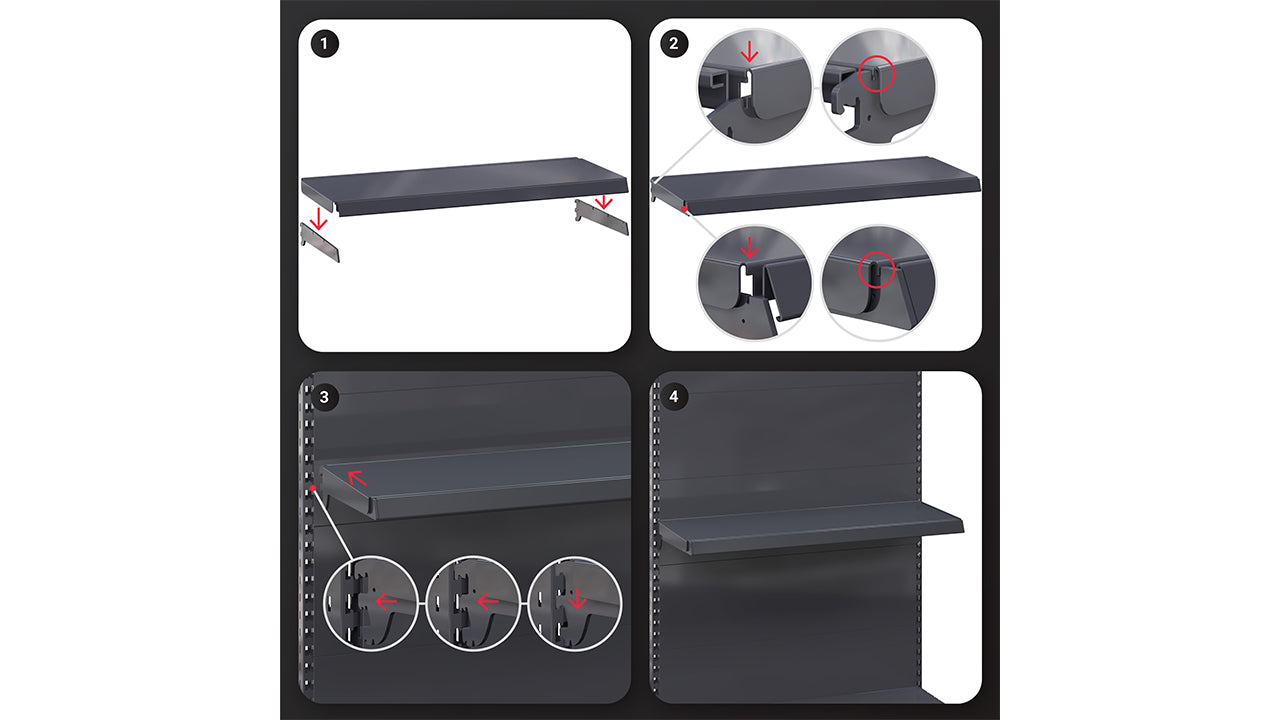 Heavy Duty Gondola Shelving - Adjustable Metal Shelving for Retail