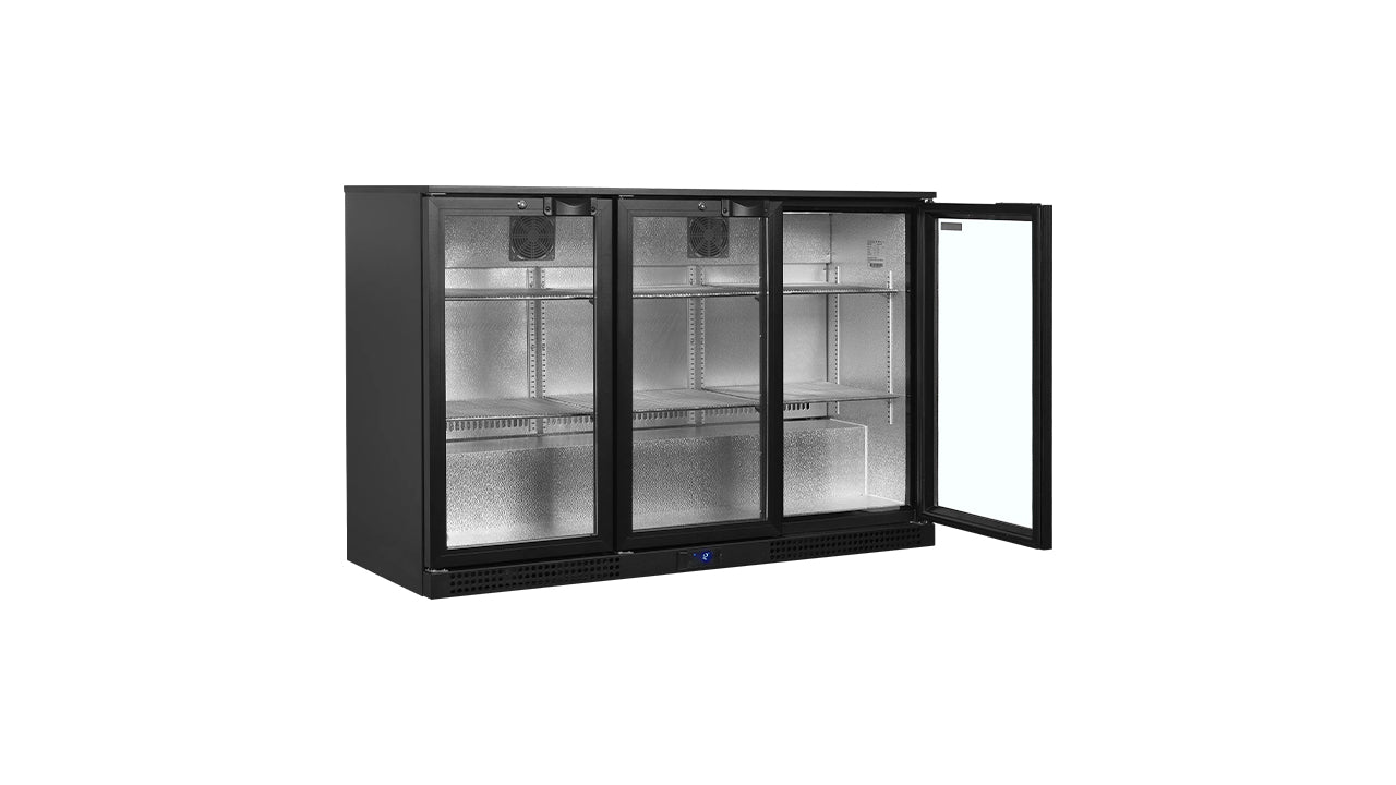 Refrigerated Bar Back with 2 Glass Doors – BA26H (190 L, Black, Energy Class A) 