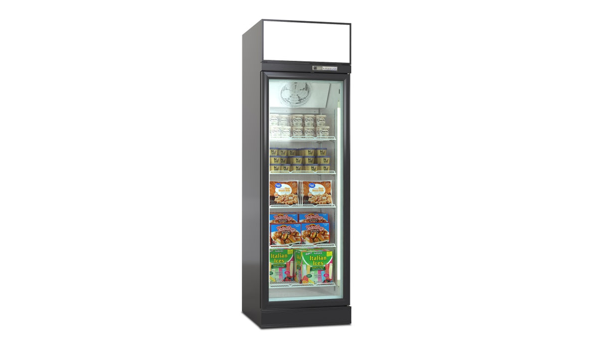 Vitrine Congélateur de Luxe à Montage Supérieur / Inférieur – Noir / Blanc – Porte Simple