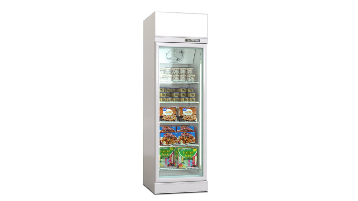 Vitrine Réfrigérée de Luxe à Montage Supérieur / Inférieur – Noir / Blanc – Porte Simple
