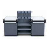 Présentoir Professionnel Multi-Niveaux pour Magasin avec Panneau Perforé - 180 × 90 × 85 cm