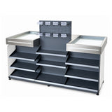 Présentoir Professionnel Multi-Niveaux pour Magasin avec Panneau Perforé – 160 × 90 × 85 cm