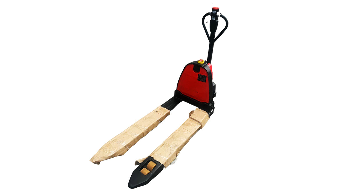 Electric Pallet Truck - Heavy Duty Electric Forklift with Ergonomic Handle and Long Forks