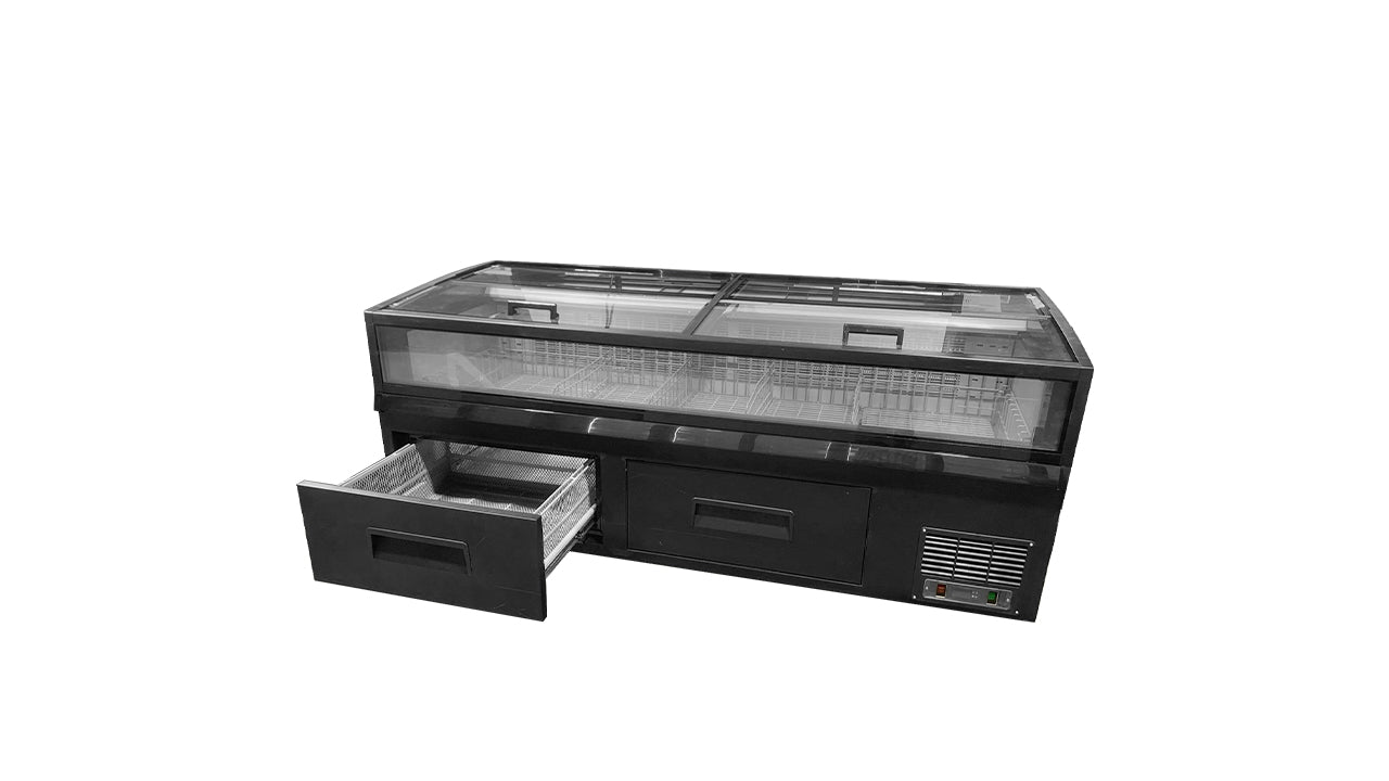 Congélateur Îlot – Supermarché Modèle AIF-2500S-G (250 x 88 x 85 cm)