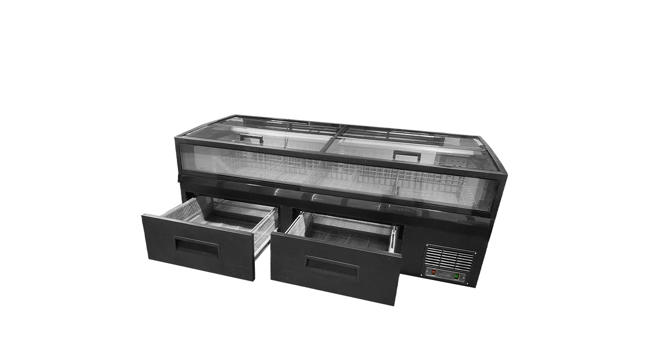 Congélateur Îlot – Supermarché Modèle AIF-2500S-G (250 x 88 x 85 cm)