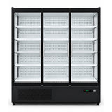 3 Door Panorama Multideck Chiller White Interior and Grey Exterior