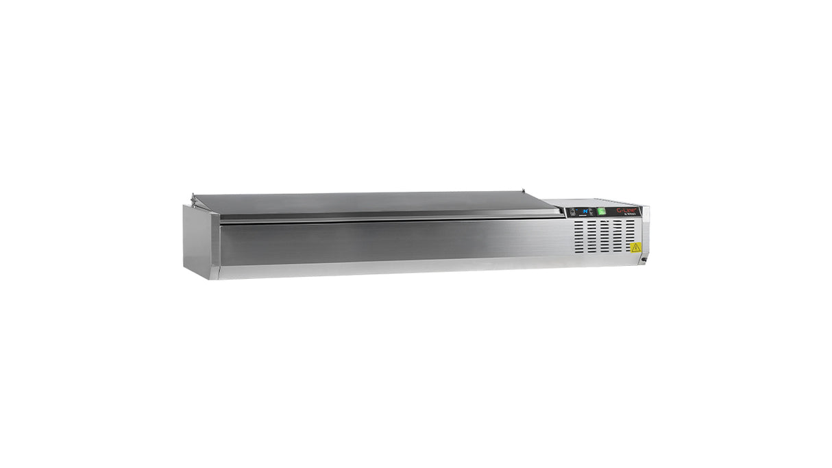 Refrigerated display case GN1/4 GVC33-180 S/S – Professional equipment