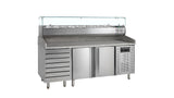 GN 1/1 Refrigerated Pizza Table with Topping Module – PT1310 + VK38-200