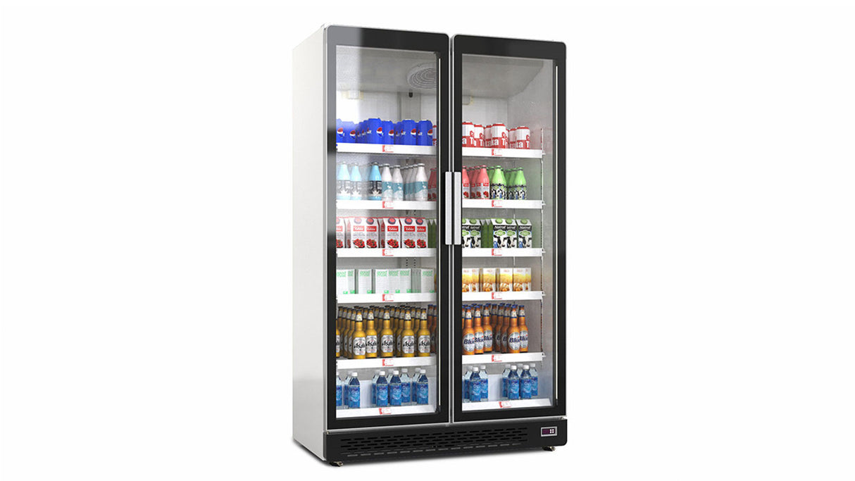 Vitrine Réfrigérée Professionnelle à Porte Vitrée – Grande Capacité 2 Portes AGR-1100FA