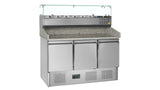 GN 1/1 Refrigerated Pizza Table with Topping Module – PT1365 + GVC33-140